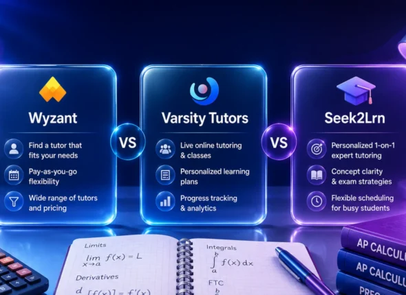 Wyzant vs Varsity Tutors vs Seek2Lrn